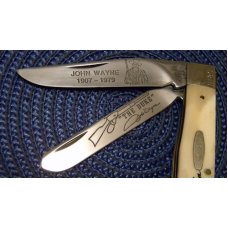 Case XX USA 6 Dot (1984) Bone 6254 New Grind Trapper Knife - John Wayne the Case XX USA 6 Dot (1984) Bone 6254 New Grind Trapper Knife - John Wayne the
