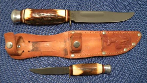 Edge Brand Solingen Germany Stag 426 Twin Set Fixed Blade Sheath Knives Edge Brand Solingen Germany Stag 426 Twin Set Fixed Blade Sheath Knives