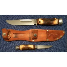 Edge Brand Solingen Germany Stag 426 Twin Set Fixed Blade Sheath Knives Edge Brand Solingen Germany Stag 426 Twin Set Fixed Blade Sheath Knives