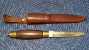 Puukko Frosts Made in Sweden Laminated Steel Wood Fixed Blade Sheath Knife