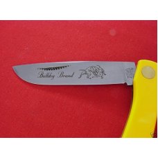 BULLDOG SODBUSTER YELLOW DELRIN KNIFE BULLDOG SODBUSTER YELLOW DELRIN KNIFE