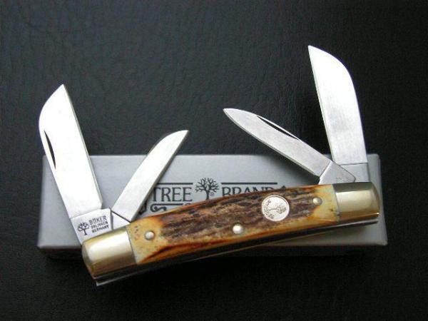 Boker CongressTree Brand GENUINE STAG Knife/case