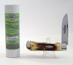 Great Eastern Northfield 23 Burnt Stag Liner Lock Knife/case