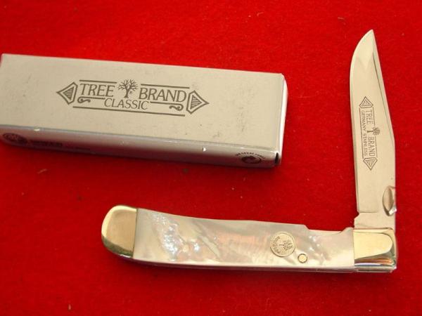 Boker Tree Brand Mother of Pearl Linelock Knife/case Boker Tree Brand Mother of Pearl Linelock Knife/case