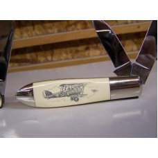 KA BAR SET OF 2 BOMB JACKS SCRIMSHAW & STAG 1987 KA BAR SET OF 2 BOMB JACKS SCRIMSHAW & STAG 1987