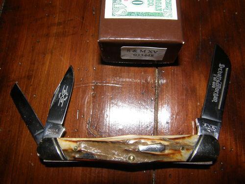 SCHATT & MORGAN SWELL CENTER CARPENTER WHITTLER STAG KNIFE/QUEEN