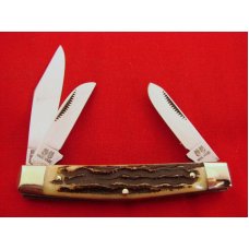Bulldog Stockman Carved Stag Bone Knife 2000