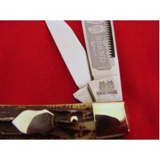 Bulldog Stockman Carved Stag Bone Knife 2000
