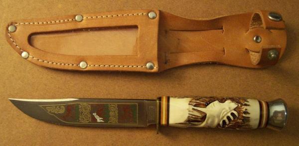 BARON SOLINGEN GERMANY FIXED BLADE KNIFE W/SHEATH