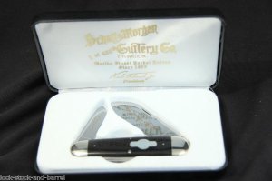 Schatt & Morgan Sunfish Presidents Choice Buffalo Horn Knife/Case