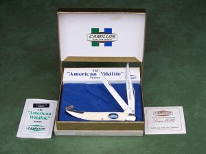 CAMILLUS #32 AMERICAN WILDLIFE 2 BLADE FOLDING FILLET KNIFE 