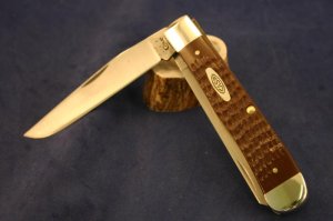 Case XX 6254 SS Big Brown Trapper Pocket Knife   #61