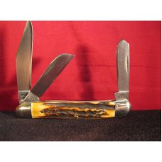 Case 1976 Stag 5347 Stockman Sh Sp SSP 4-dot Stag Knife . Case XX Razor Edge Etched on blade