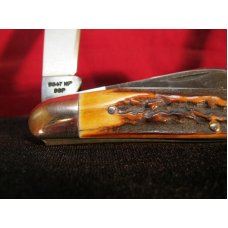 Case 1976 Stag 5347 Stockman Sh Sp SSP 4-dot Stag Knife . Case XX Razor Edge Etched on blade