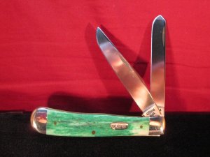 Case Trapper 1998 Green Appaloosa 6254 SS 2 blade Knife . 