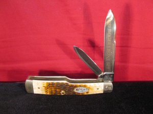 Case Rogers 1989 ROG6230 SS jigged bone 2 blade Knife . 