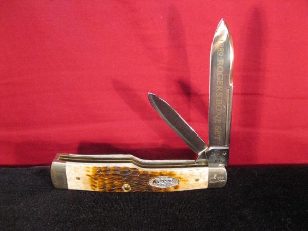 Case Rogers 1989 ROG6230 SS jigged bone 2 blade Knife . Case Rogers 1989 ROG6230 SS jigged bone 2 blade Knife .