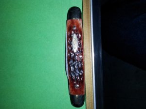 Case 1977 3-dot  jigged pretty bone 6279 SS 2 blade Knife . 