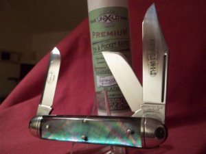 GREAT EASTERN CUTLERY NORTHFIELD GENUINE BLACK LIP PEARL 53 PATTERN STOCKMAN #9 of 25 *NICE PEARL*