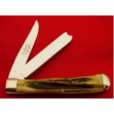 ROBESON POCKET-EZE GENUINE STAG RAZOR TRAPPER W/ D-2 TOOL STEEL BLADES *1 of 100* ROBESON POCKET-EZE GENUINE STAG RAZOR TRAPPER W/ D-2 TOOL STEEL BLADES *1 of 100*