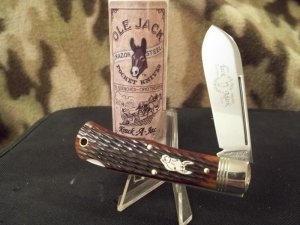 GREAT EASTERN CUTLERY KRACK-A-JACK OLE' JACK OLD RED BONE 72 LOCKBACK TRAPPER 1 OF 25 **SUPER RARE**