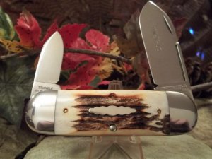 GREAT EASTERN CUTLERY GENUINE BURNT STAG 36 PATTERN SUNFISH