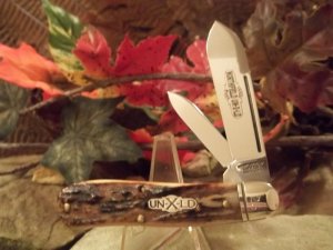 GEC NORTHFIELD GENUINE BURNT STAG BAREHEAD 56 PATTERN DOGLEG JACK #25 OF 25 LAST ONE! **NICE STAG** 