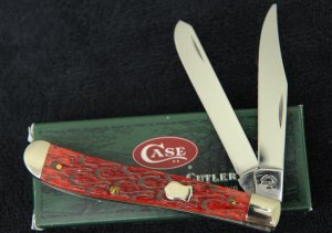 Case Slimline Trapper (Test Run) Red Bone with Laser Carving