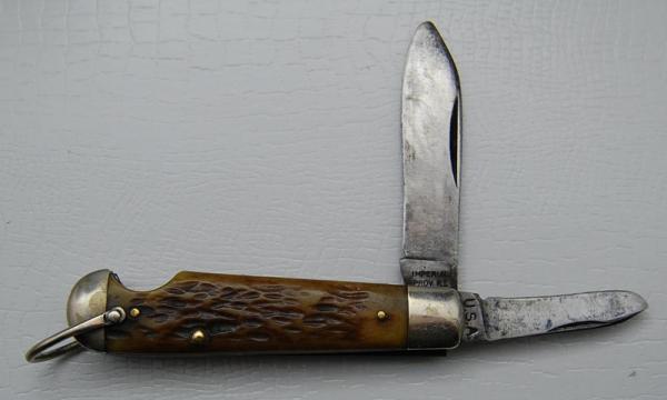 Imperial In Good Condition With Brown Bone Covers 3 3/8 Imperial In Good Condition With Brown Bone Covers 3 3/8