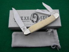 Case XX Select USA 6347 WH SS Natural White Bone Whittler President's Knife - NIB