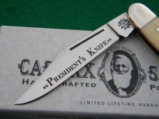 Case XX Select USA 6347 WH SS Natural White Bone Whittler President's Knife - NIB