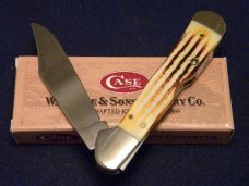 Case XX USA 1998 Burnt White Jigged Bone 61549L SS Copperlock Knife - SFO - NIB
