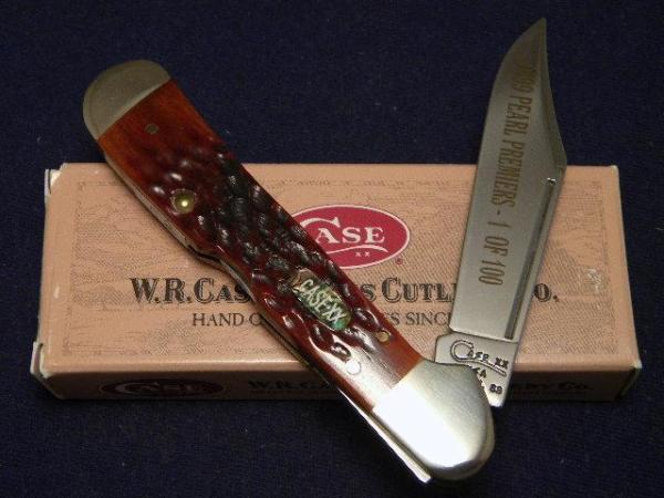 Case XX USA 1999 Brown Chestnut Bone 61549L SS Pearl Premier Copperlock Knife - SFO - NIB