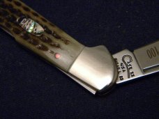Case XX USA 1999 Pocket Worn Green Bone 61549L SS Pearl Premier Copperlock Knife - SFO - NIB