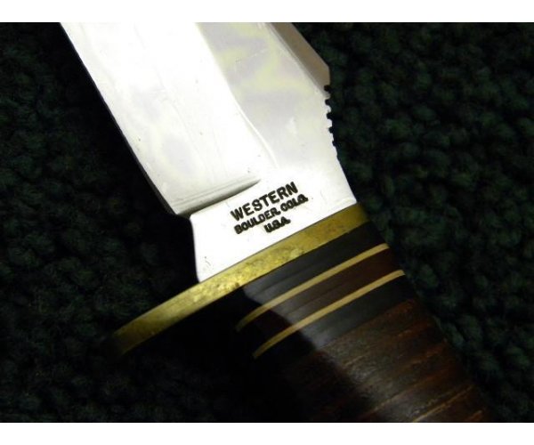 Western Boulder, Colo. USA L39 Leather Fixed Blade Sheath Knife