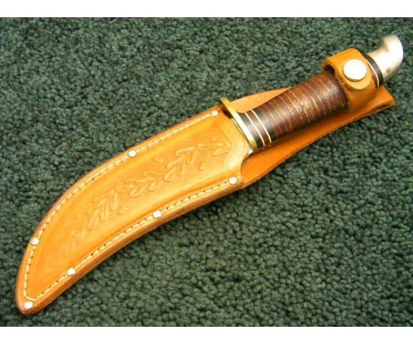 Western Boulder, Colo. USA L39 Leather Fixed Blade Sheath Knife