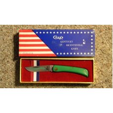Case XX USA 1974 Green G137 Kentucky Bicentennial Sodbuster Knife - NIB