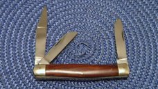 Olsen Knife Co. Solingen Germany Wood Stockman Knife