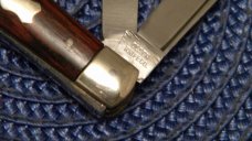 Olsen Knife Co. Solingen Germany Wood Stockman Knife