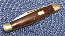 Olsen Knife Co. Solingen Germany Wood Stockman Knife