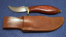 Colt Sheffield England Wood  Brass Fixed Blade Sheath Knife c1970s