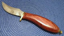 Colt Sheffield England Wood & Brass Fixed Blade Sheath Knife c.1970's