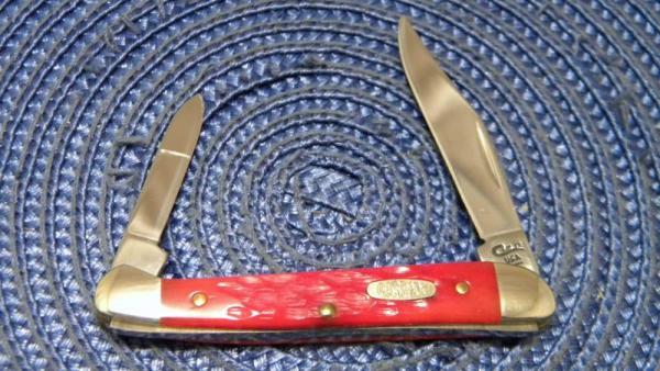 Case XX USA 5 Dot (1995) Dark Red Bone DR62109X SS Baby Copperhead Knife