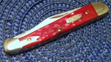 Case XX USA 5 Dot (1995) Dark Red Bone DR62109X SS Baby Copperhead Knife