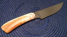 Custom Wart Hog Tusk Ivory Fixed Blade Knife with Cape Buffalo Leather Sheath by Arno Bernard 