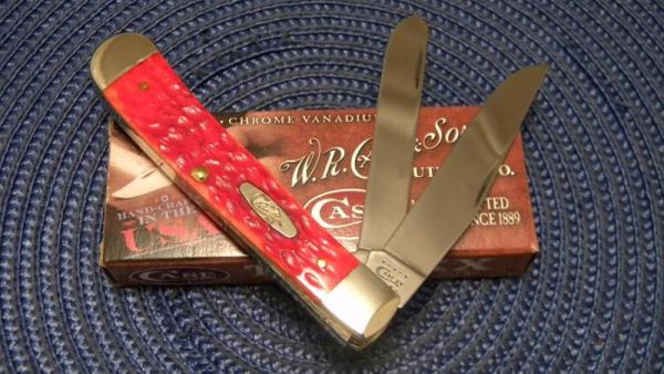 Case XX USA 2010 Red Bone 6254 CV Trapper Knife in Box