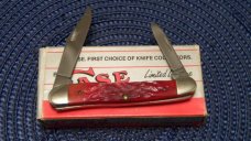 Case XX USA 5 Dot (1995) Dark Red Bone DR62109X Baby Copperhead Knife in Box