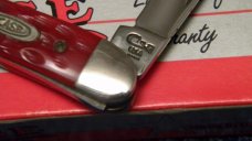 Case XX USA 5 Dot (1995) Dark Red Bone DR62109X Baby Copperhead Knife in Box