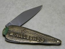 Cantailler Made in France Brass Hilleshög Sugar Beet Figural Pocket Knife