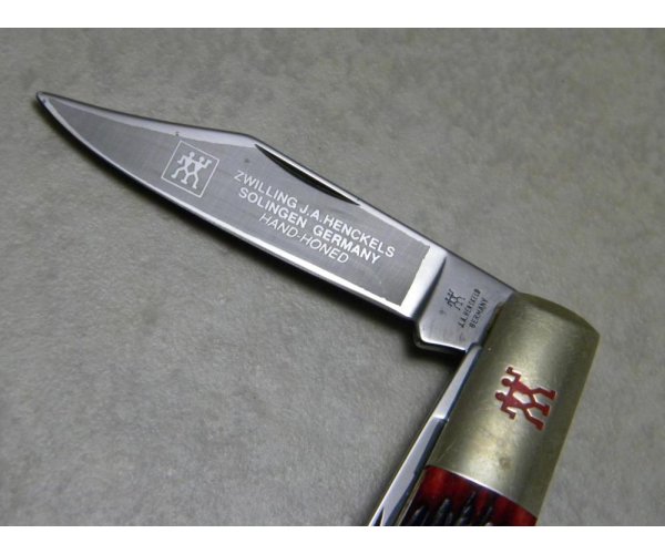 Zwilling J.A. Henckels Solingen Germany HK16B Red Bone Barlow Knife